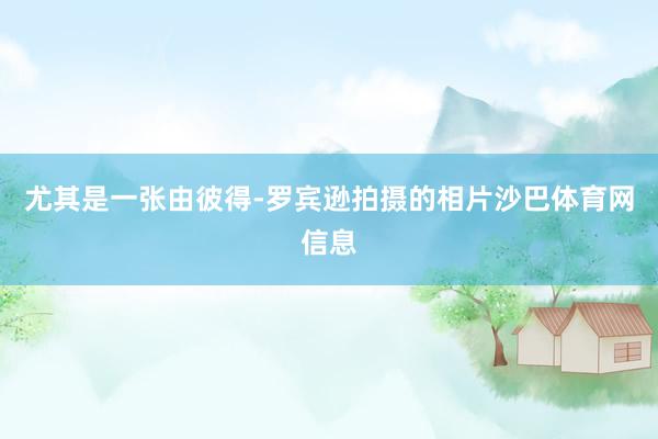 尤其是一张由彼得-罗宾逊拍摄的相片沙巴体育网信息