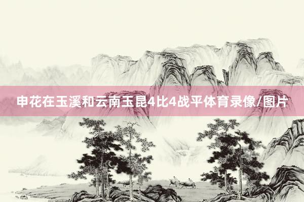 申花在玉溪和云南玉昆4比4战平体育录像/图片