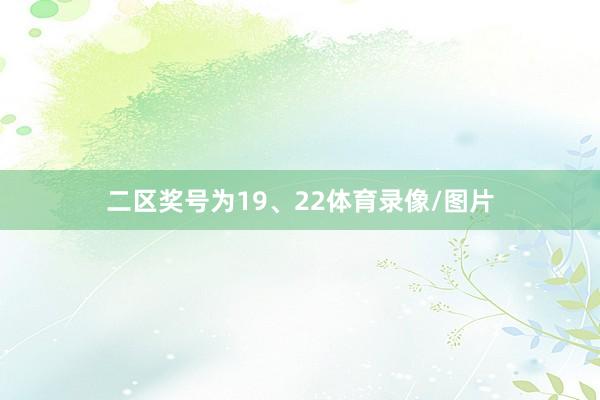 二区奖号为19、22体育录像/图片