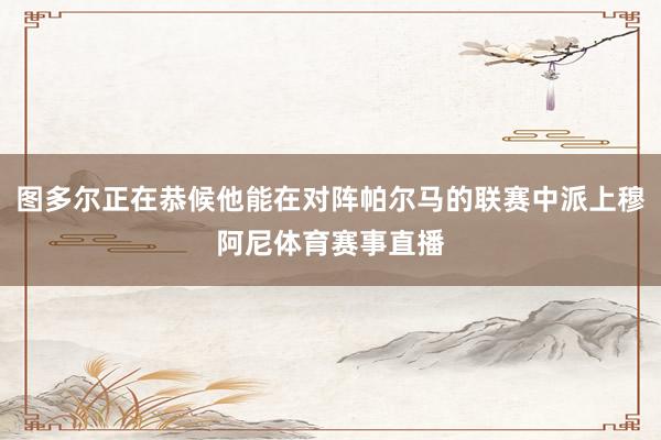 图多尔正在恭候他能在对阵帕尔马的联赛中派上穆阿尼体育赛事直播