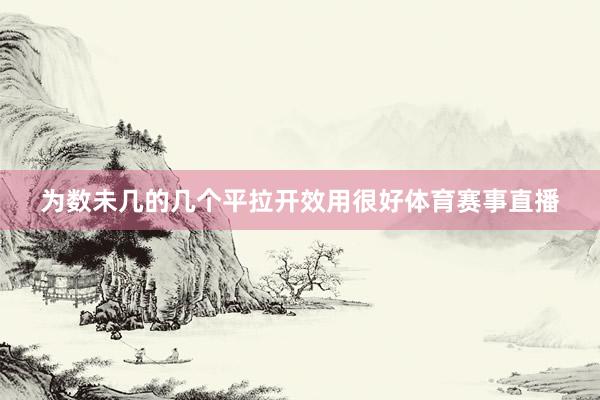 为数未几的几个平拉开效用很好体育赛事直播