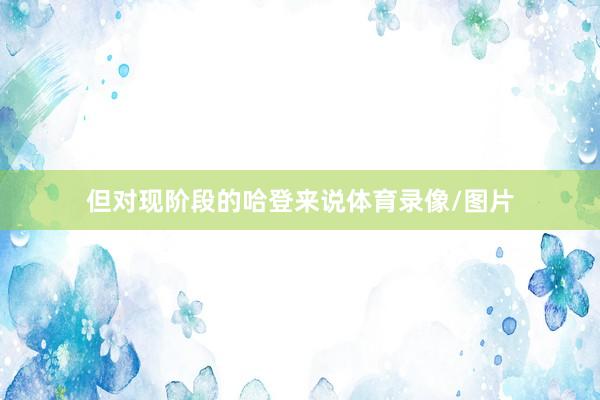 但对现阶段的哈登来说体育录像/图片