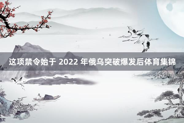 这项禁令始于 2022 年俄乌突破爆发后体育集锦