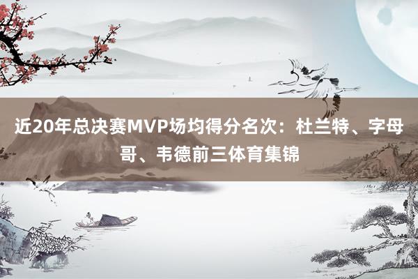 近20年总决赛MVP场均得分名次：杜兰特、字母哥、韦德前三体育集锦